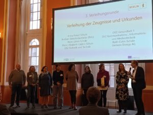 Feierliche Übergabe der Europass-Mobilitätszertifikate im Roten Rathaus